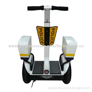 Police patrol electric scooter, no noise when driving